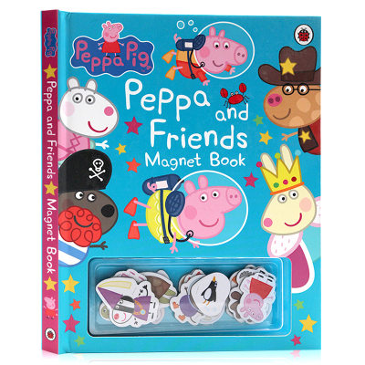 佩奇和她的朋友们 Peppa Pig Peppa and Friends Magnet Book英文原版绘本 粉红猪小妹 小猪佩奇 幼儿启蒙纸板磁铁书 亲子互动