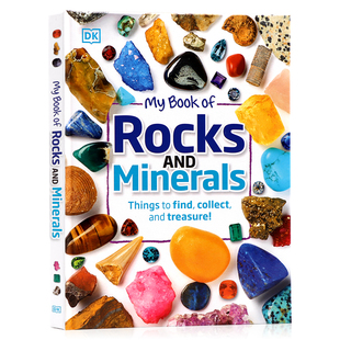 岩石宝石矿物全彩图解指南 Book Minerals 青少年科普百科读物 Rocks DK儿童岩石与矿物百科 课外拓展阅读书籍 and 英文原版