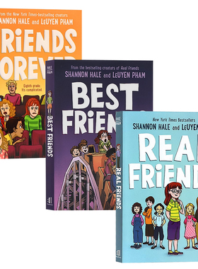 真正的朋友 Best Real Friends Forever 要好永远的朋友 英文原版漫画 纽伯瑞奖作家 友谊章节桥梁书 学习社交技巧英语课外阅读
