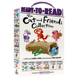 英文原版 and 猫咪和伙伴们6册盒装 绘本 Ready level The Read系列 Collection Friends Cat 平装 准备读英语分级阅读