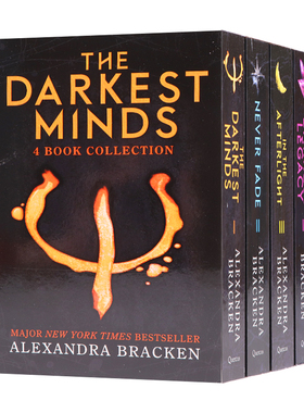 黑暗心灵系列4册套装 英文原版  The Darkest Minds 纽约时报畅销书作者科幻冒险小说永不褪色在余晖中黑暗的遗产改编电影