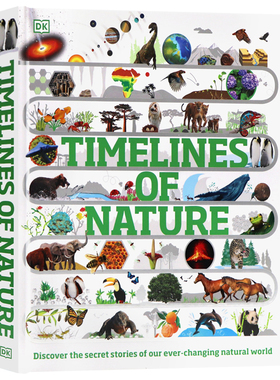 DK大自然的时间表英文原版 Timelines of Nature 青少年科普地球进化历史生命自然科学趣味百科进口英语书籍精装版时间轴