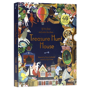 宝藏屋英文原版绘本 Becca Stadtlander Treasure Hunt House 儿童历史趣味科普纸板书亲子互动翻翻书精装全彩进口书籍