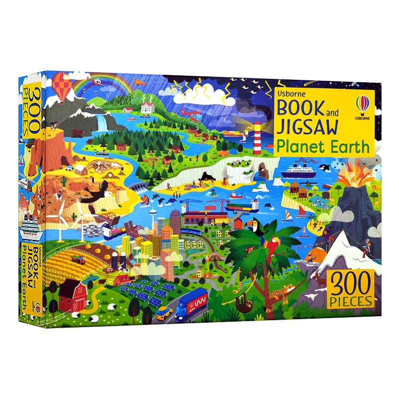 地球拼图游戏书英文原版