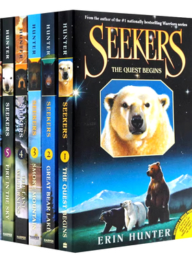 熊武士探索者首部曲Seekers1-6册 英文原版小说 猫武士同作者 Erin Hunter 青少年惊险动物奇幻科幻系列英语课外阅读学校推荐