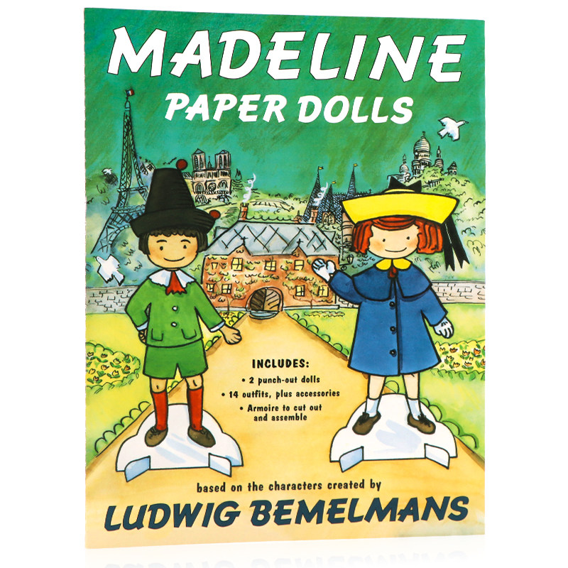 玛德琳纸娃娃 英文原版绘本madeline paper dolls 儿童创意手工指导书