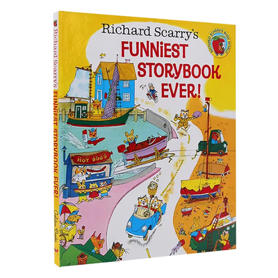 斯凯瑞 好笑的故事书英文原版绘本 Richard Scarry's Funniest Storybook Ever! Richard Scarry 理查德 斯凯瑞 大开本 精装