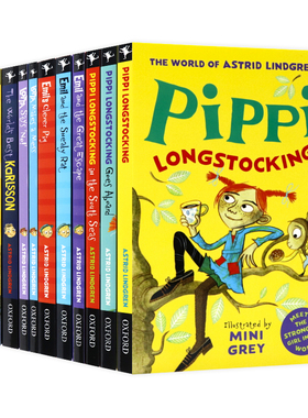 Pippi Longstocking and friends 长袜子皮皮系列11册套装 英文原版 国际安徒生奖林格伦作品 进口英文版书籍皮皮的长筒袜章节书
