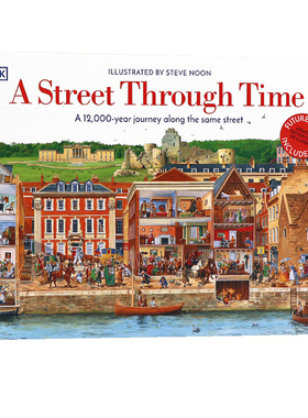 DK 穿越时空的街道 英文原版 A Street Through Time 7-12岁儿童科普百科读物 12000年的街道旅程 课外拓展阅读 精装大开彩图