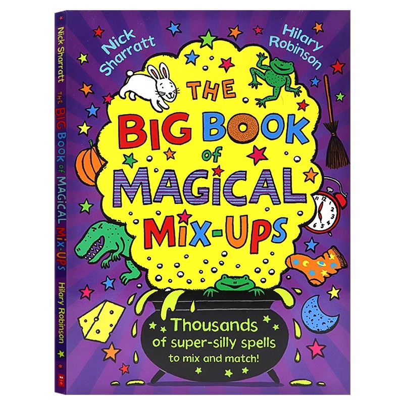螺旋装帧翻翻书英文原版绘本 the big book of magical mix-ups 儿童