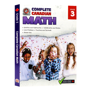 Complete Press出版 Curriculum 教材教辅学习工具书Canadian Grade Math Canadian 数学系列三年级练习册英文原版 加拿大套装