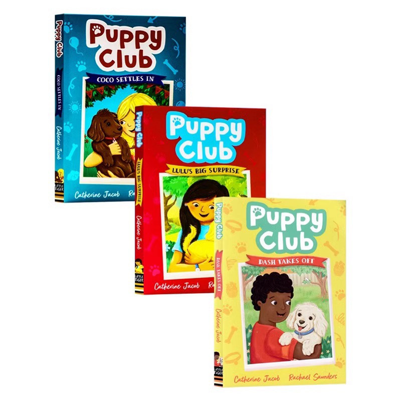 小狗俱乐部3册 英文原版章节书 Puppy Club 青少年课外阅读 Little Tiger英国小老虎出品儿童睡前启蒙英语读本进口英语图书平装版