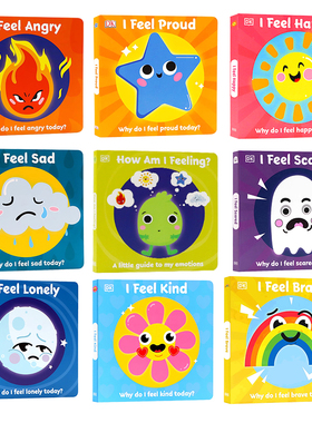 DK出版英文原版绘本小宝的情绪管理系列 First Emotions I Feel Angry/Happy/Proud/Sad/Brave 高兴沮丧骄傲幼儿童性格培养纸板书