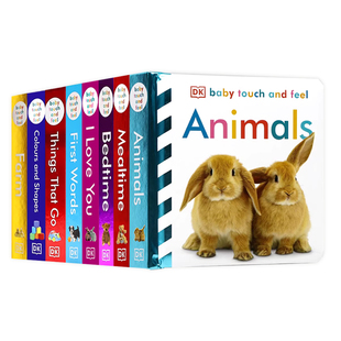 绘本 3岁亲子早教 and Bedtime Colours Animals Touch Feel 动物交通工具颜色儿童英语启蒙纸板书0 DK宝宝触摸书8册 英文原版 Baby