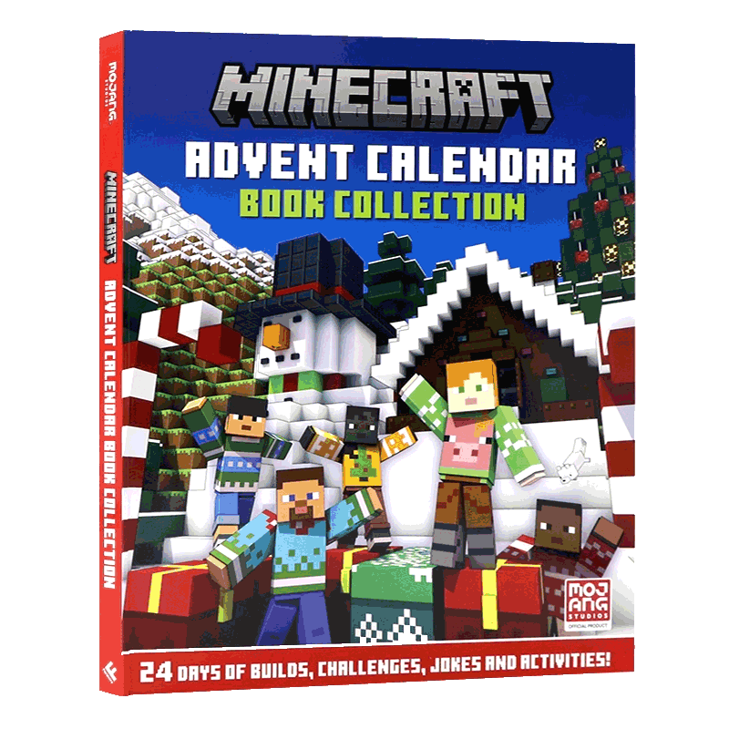 我的世界 降临节圣诞节倒数日历24天 英文原版绘本 Minecraft Advent Calendar Book Collection Mojang MC游戏周边书精装大开