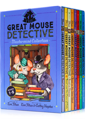 神探妙鼠妙妙探8册 英文原版章节书  The Great Mouse Detective MasterMind Collection Books 老鼠侦探迪士尼电影 初级桥梁小说