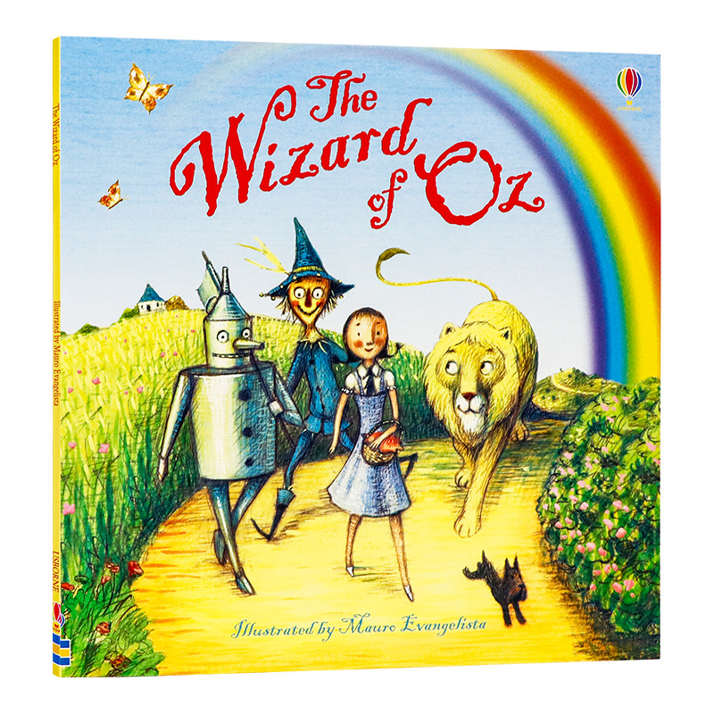 Usborne出品 绿野仙踪英文原版绘本 Wizard of Oz 经典童话改编桥梁书儿童英语启蒙读物 奇幻冒险故事书低龄文学启蒙全彩插画 平装
