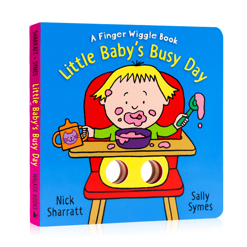 little babys busy day a finger wiggle book 纸板书洞洞游戏玩具书