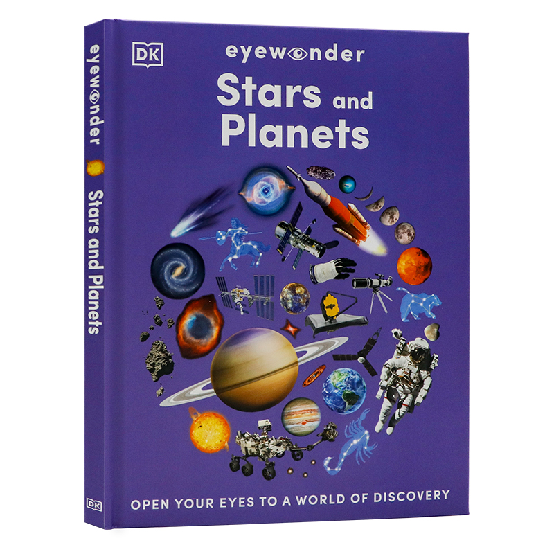DK精品目击者系列 恒星和行星  英文原版 Eyewonder Stars and Planets 打开你的眼睛 探索一个发现的世界 精装绘本 科普百科