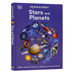 Eyewonder 科普百科 绘本 眼睛 恒星和行星 英文原版 探索一个发现 and Stars 精装 DK精品目击者系列 Planets 世界 打开你