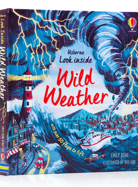 Usborne看里面系列 自然天气 英文原版绘本 Look inside Wild Weather 了解自然灾害儿童环保启蒙翻翻书纸板书科普百科读物