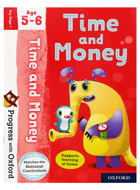 牛津英语 时间和金钱 5-6岁 英文原版 Progress with Oxford Time and Money Age 5-6 牛津分级阅读系列附海报贴纸 英语启蒙