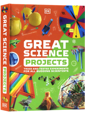 DK出版伟大的科学实验英文原版绘本 Great Science Projects  科学项目动手操作能力科学启蒙兴趣培养50个STEM科学百科精装书籍