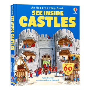 Usborne出品 尤斯伯恩看里面系列 城堡 英文原版 See Inside Castles 儿童科普百科绘本翻翻书 纸板立体书 英语早教启蒙 精装