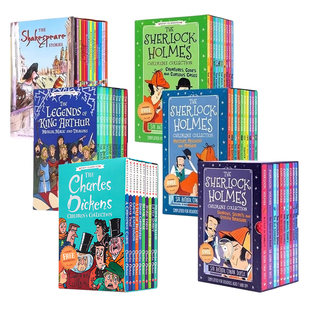 SHERLOCK HOLMES 亚瑟王King 福尔摩斯探案全集1 名著文学小说礼盒装 英文原版 Arthur莎士比亚查尔斯狄更斯青少年经典 6套66册 3季