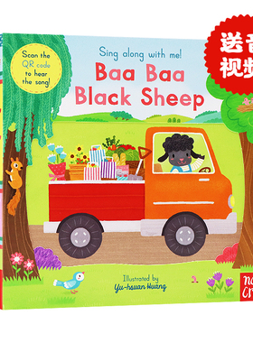 黑绵羊咩咩叫 英文原版 Baa Baa Black Sheep 纸板操作书 Sing Along with Me 欧美经典儿歌欢唱童谣绘本亲子幼儿启蒙读本新品