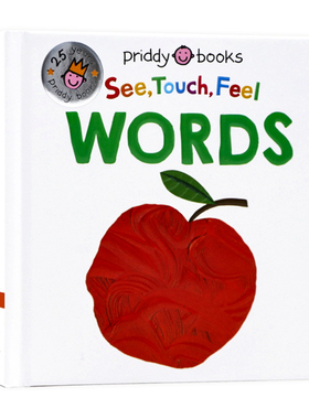 触觉视觉感官认知单词触摸书 英文原版绘本 See Touch Feel Words 纸板书 幼儿早教英语启蒙图画书 亲子互动 Roger Priddy