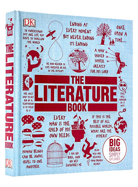 现货DK文学百科全书英文原版 The Literature Book: Big Ideas Simply Explained 图文解读经典文学作品青少年课外阅读全彩精装