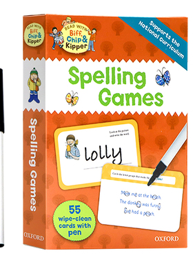 牛津阅读树拼写游戏英文原版可擦写闪字卡 Oxford Reading Tree Spelling Games 儿童英语早教启蒙英语牛津出版biff chip kipper