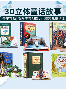 哈利波特英语原版 英文绘本立体书系列 Paddington Pop-Up London 帕丁顿熊/爱丽丝 儿童立体书3d翻翻书造型操作书 3D三维场景