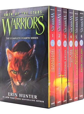 猫武士四部曲星预言6册套装英文原版 Warriors Omen of the Stars 动物奇幻小说传奇猫族励志故事儿童课外读物Erin Hunter著作