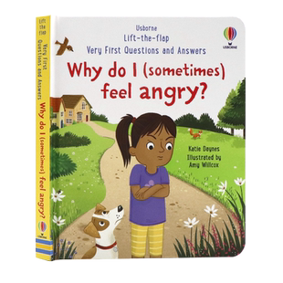 Usborne问与答系列立体翻翻书为什么我有时候会生气 Why do I sometimes feel angry 英文原版绘本 幼儿童情绪管理纸板机关书
