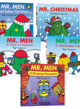 奇先生妙小姐系列节日主题5册套装圣诞节主图 英文原版绘本Mr Men Adventure with Superh0eroes 平装图画书 儿童英语动画片平装
