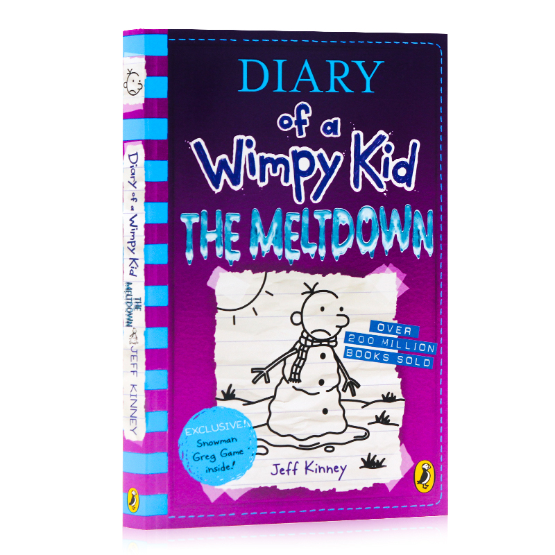 小屁孩日记13平装 Diary of a Wimpy Kid The Meltdown 英文原版漫画 哭包日记系列章节书学生英语课外阅读 杰夫金尼 儿童畅销小说 书籍/杂志/报纸 儿童读物原版书 原图主图