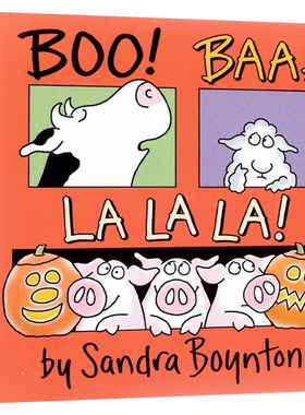 哞咩啦啦啦 英文原版绘本 Moo Baa La La La 0- 3岁儿童认知启蒙绘本 纸板书书籍  拟声词学习 亲子互动睡前读物 Sandra Boynton