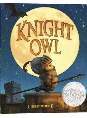 2023凯迪克奖银奖 猫头鹰骑士 英文原版绘本 Knight Owl 儿童文学奖获奖童书精装艺术插画Christopher Denise进口图书