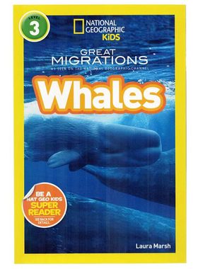 英文原版绘本 National Geographic Kids Level3:Whales 鲸鱼 国家地理分级阅读初阶 儿童英语启蒙绘本 动物科普百科读物平装版