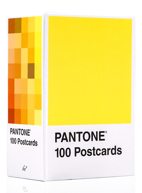 潘通明信片 派通明信片100张礼盒装 英文原版 Pantone Postcard Box 100 Postcards Pantone配色系统 色彩认知 艺术设计 颜色匹配