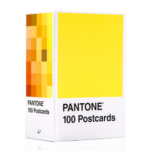 色彩认知 颜色匹配 Pantone 100 Postcards Box 英文原版 Postcard 艺术设计 潘通明信片 Pantone配色系统 派通明信片100张礼盒装