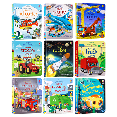 Usborne偷偷看里面交通工具汽车