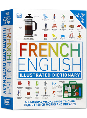 DK语言字典法语-英语双语图解字典French English Illustrated Dictionary 英文原版法英双语视觉词典字典语言学习工具书