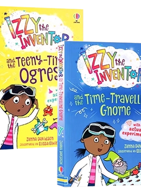 发明家伊兹2册 英文原版章节书 Izzy the Inventor and the Unexpected Unicorn/the Scary Fainy 科学实验题材儿童插画英语阅读