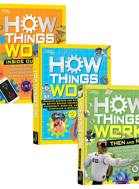 美国国家地理事物是怎样运作的3册英文原版百科全书 National Geographic How Things Work  STEM少儿科普百科读物精装版