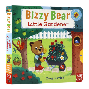 绘本 Bizzy 低幼儿童机关操作玩具纸板书亲子互动Benji 小熊很忙系列 Davies Gardener 小小园丁英文原版 Little 新版 Bear