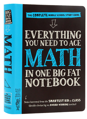 美国优秀中学生笔记数学 英文原版 中学生参考书 Everything You Need to Ace Math in One Big Fat Notebook 优等生学霸笔记