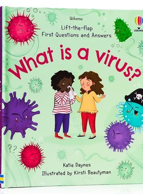 Usborne问与答系列 什么是病毒翻翻书 What is a Virus 英文原版绘本 生命科学低幼儿同健康知识科普 卫生行为习惯引导 英语启蒙